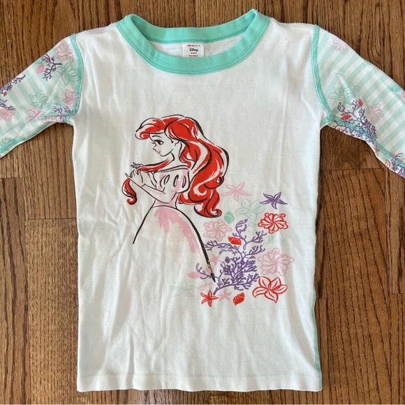 🆕 Hanna Andersson Little Mermaid Ariel long john pajamas size 140 cm / 10 - Picture 2 of 6
